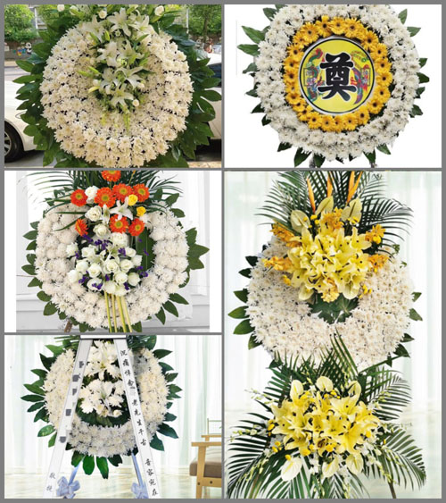 湖北襄阳市谷城县五山镇黄峪铺村花圈速递